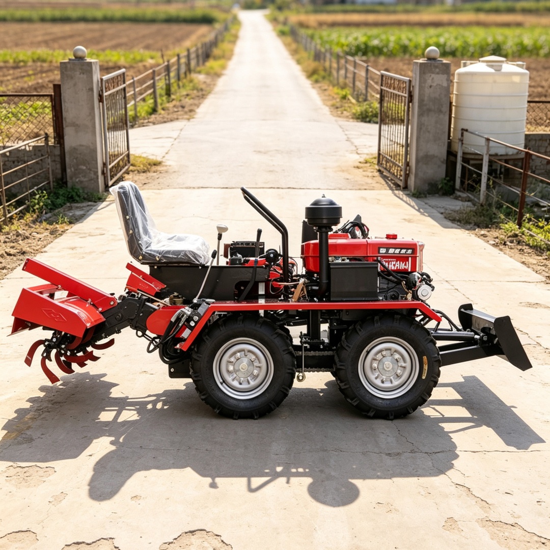 Customized 4‑Wheel 4WD Tiller‑ - Agriculture Farming Types recension och pris