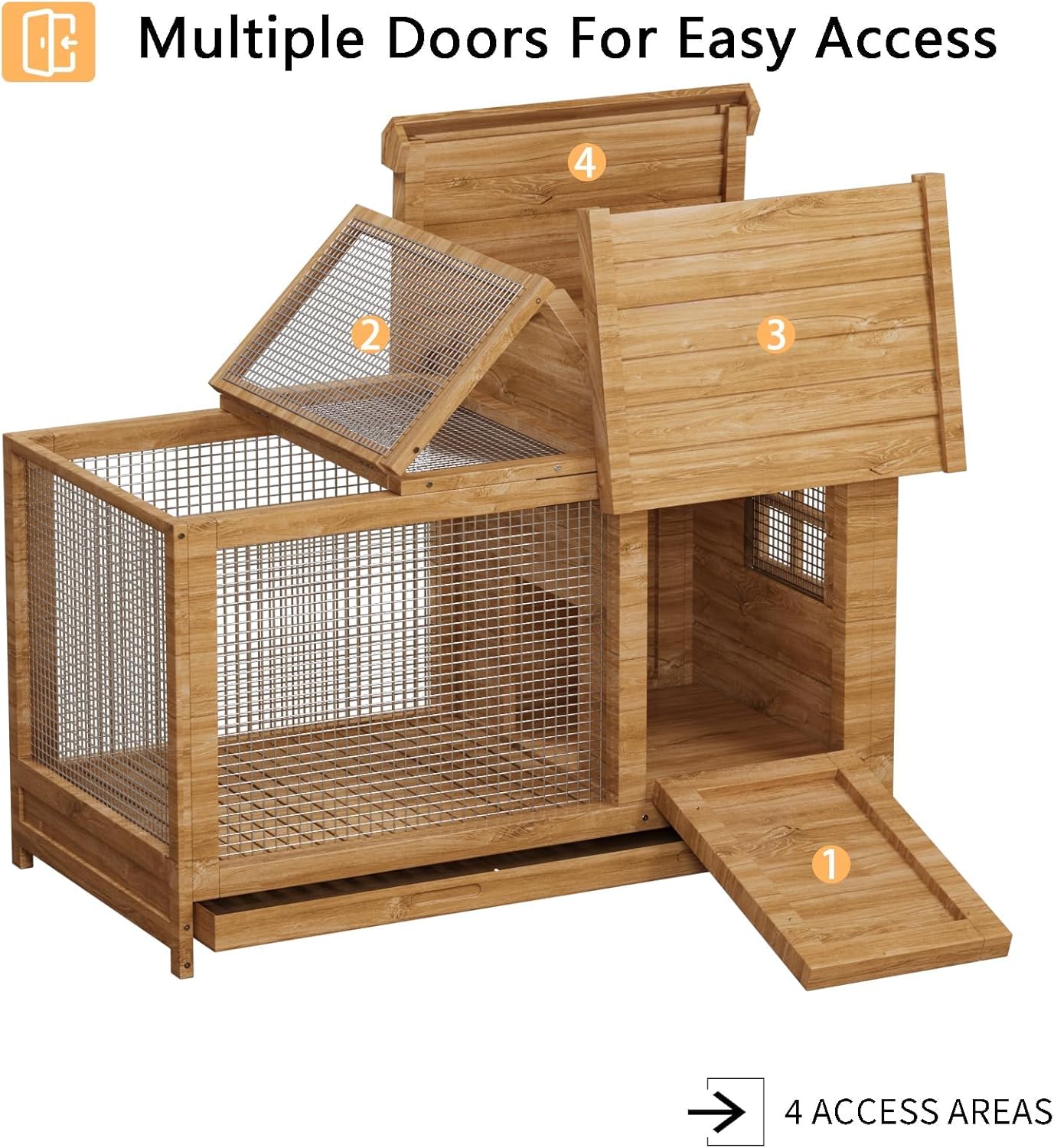 Wooden Rabbit Hutch Indoor and - Rabbit Cage Wire recension och pris