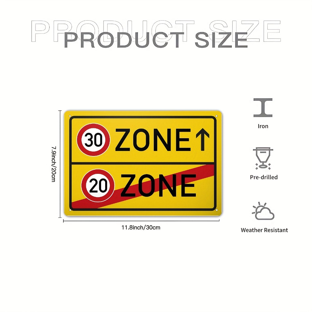 Tin Sign - 30 20 Speed Limit Z - Farming Zone recension och pris